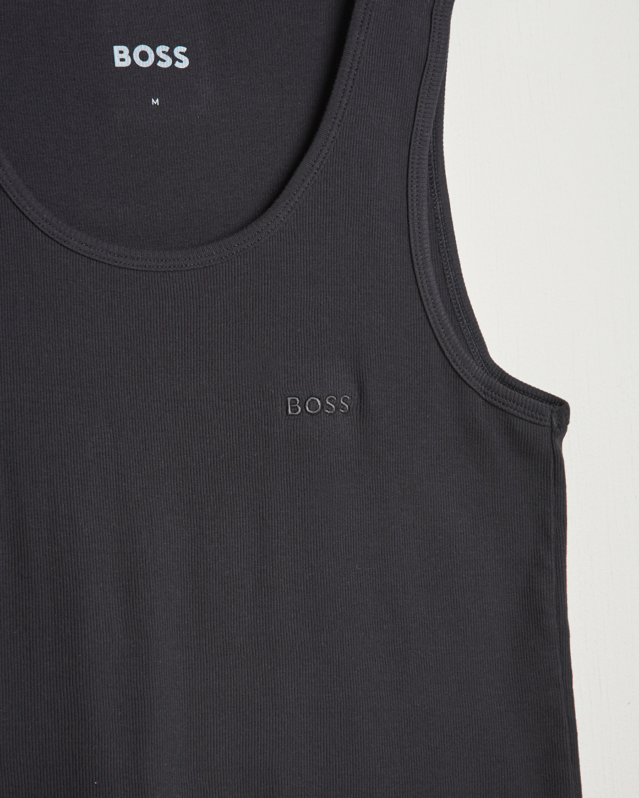Herren | T-Shirts | BOSS BLACK | 3-Pack Ribbed Tank Top Black