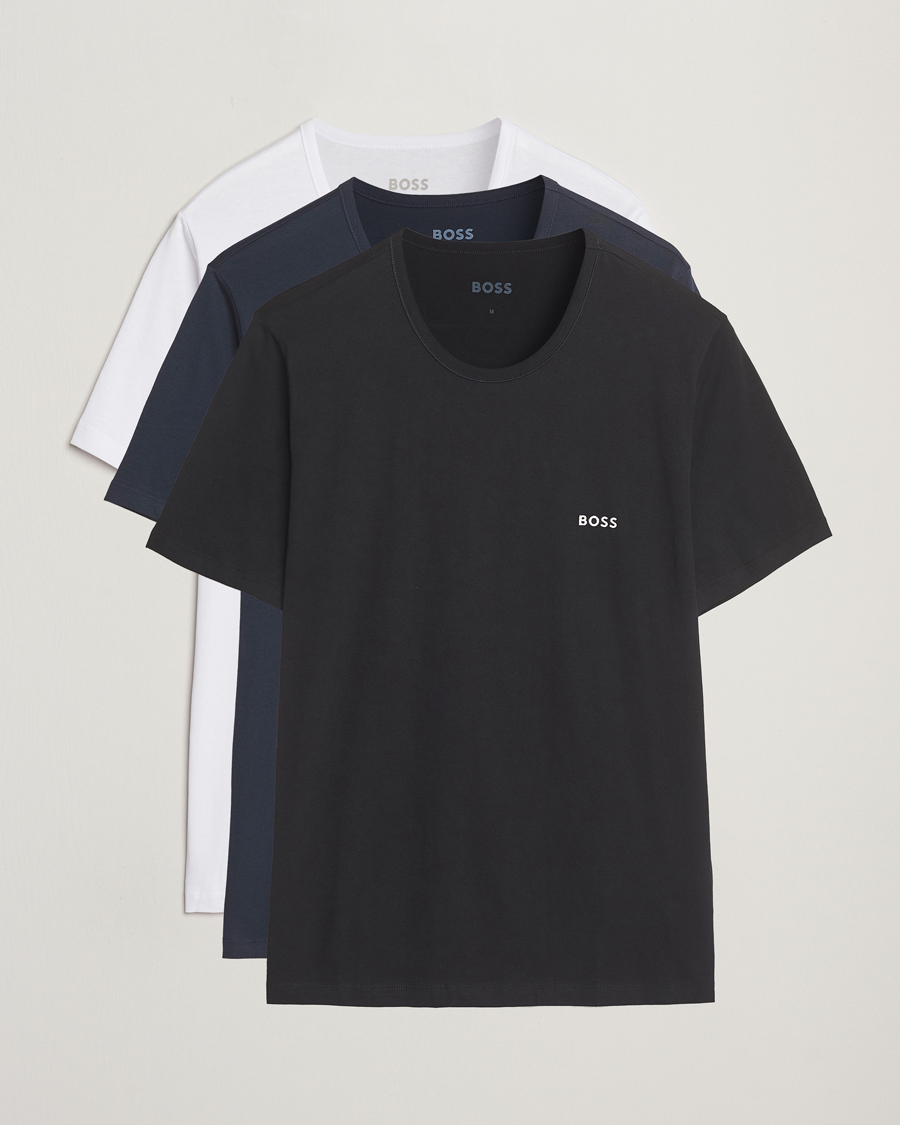 Herren | T-Shirts | BOSS BLACK | 3-Pack Crew Neck T-Shirt White/Navy/Black