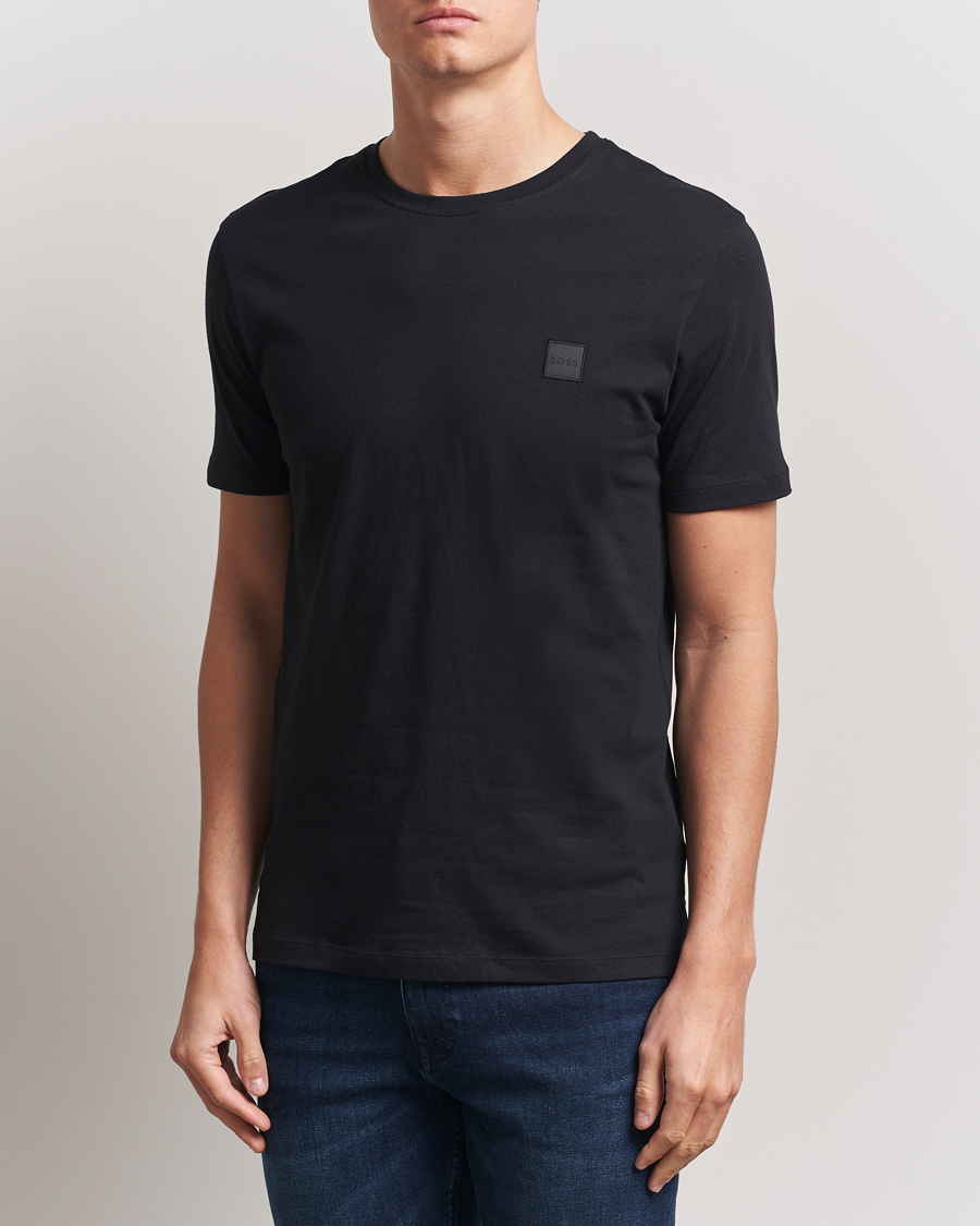 Herren | T-Shirts | BOSS ORANGE | Tales Logo Crew Neck T-Shirt Black