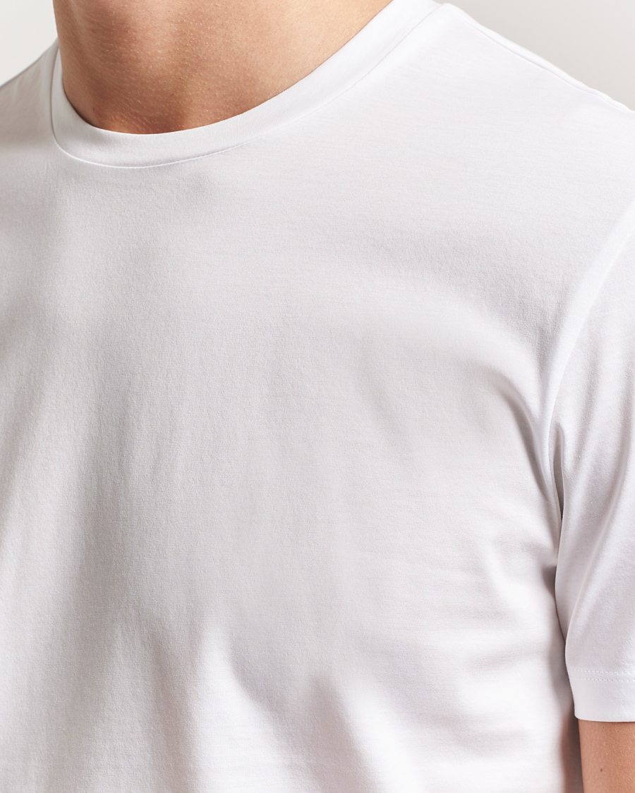 Herren | T-Shirts | BOSS BLACK | Tessler Mercerized Crew Neck T-Shirt White