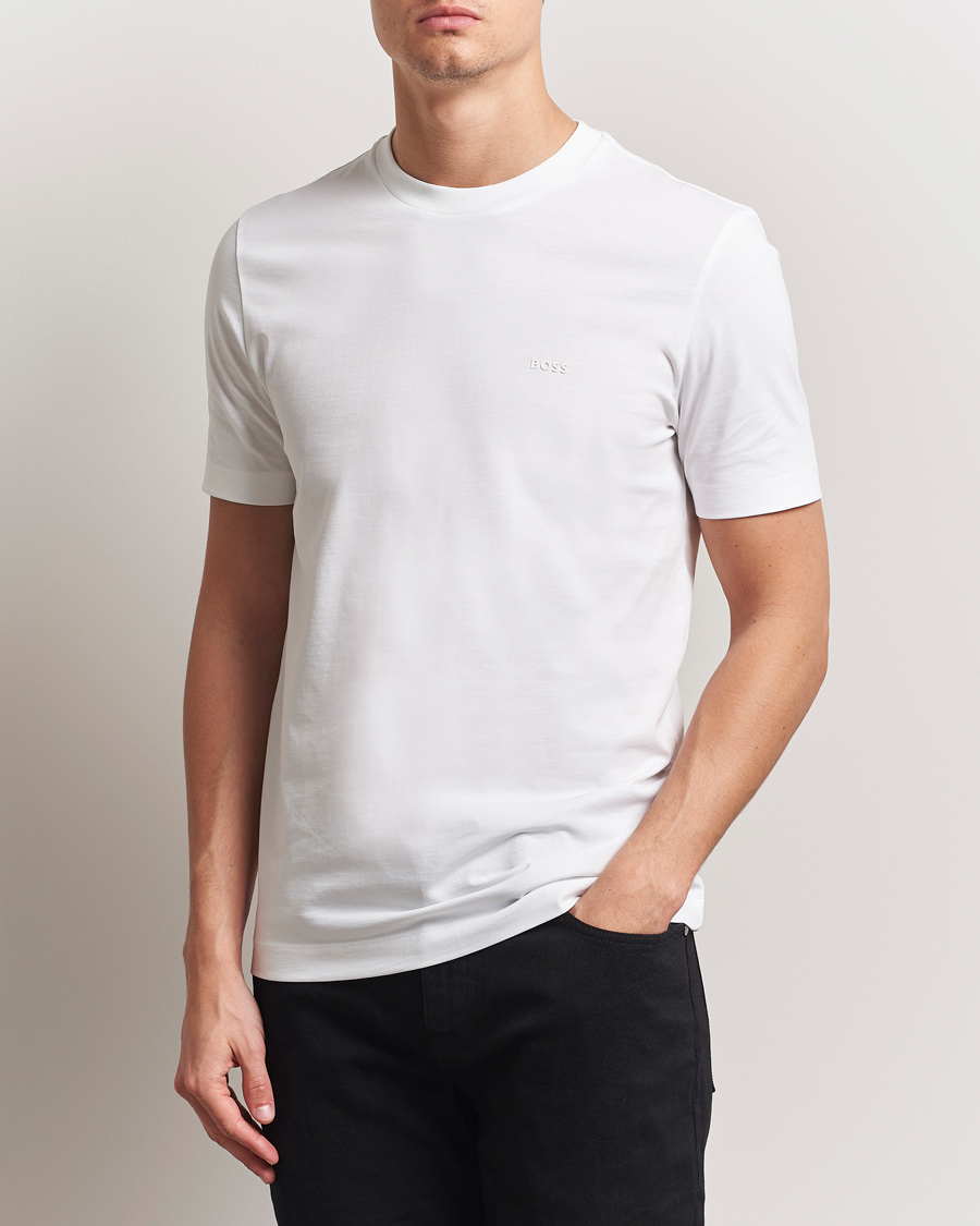 Herren | T-Shirts | BOSS BLACK | Thompson Crew Neck T-Shirt White