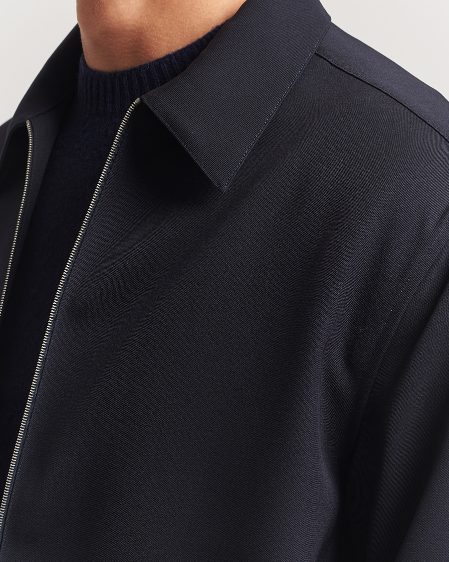 Herren | Hemden | Jil Sander | Wool Zip Overshirt Navy