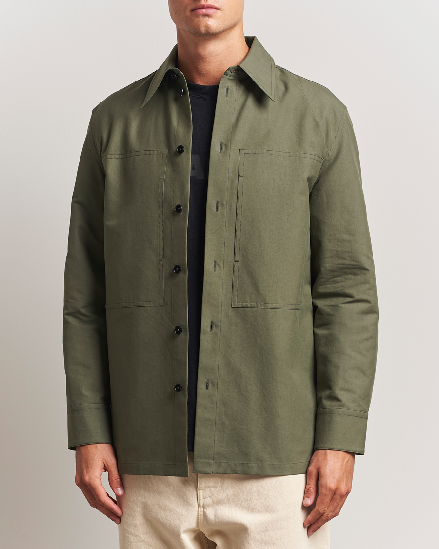 Herren | Hemden | Jil Sander | Compact Cotton Overshirt Olive