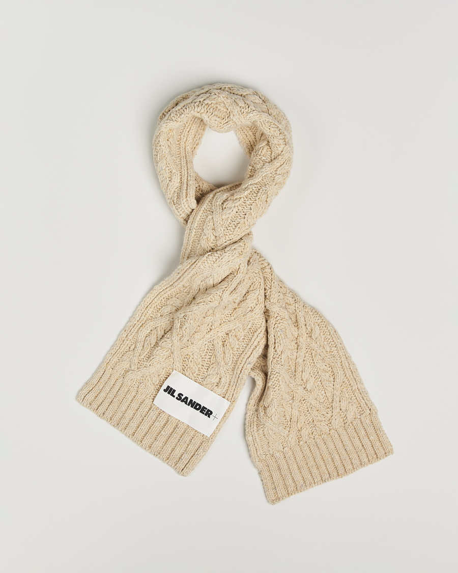 Herren | Schals | Jil Sander | Wool Donegal Cable Scarf Natural