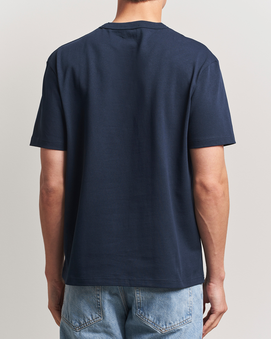 Herren | T-Shirts | A.P.C. | Boxy Fit Petit VPC T-Shirt Dark Navy/Ecru