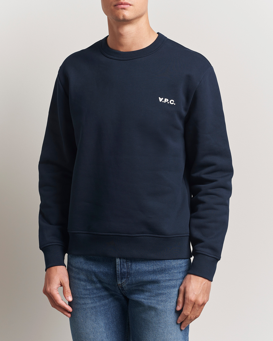 Herren | Pullover | A.P.C. | Boxy Fit Petit VPC Sweatshirt Dark Navy/Ecru