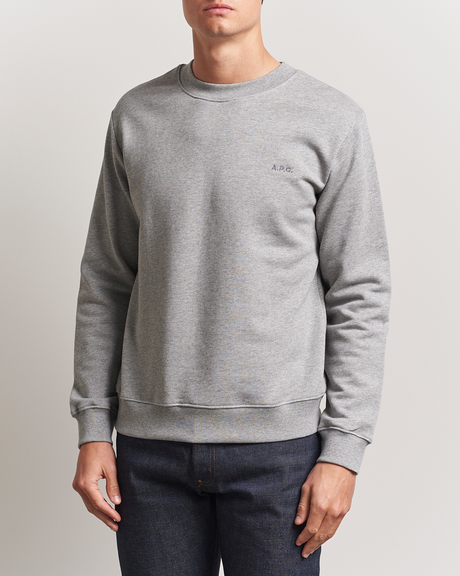 Herren | Pullover | A.P.C. | Embroidered APC Sweatshirt Heather Grey