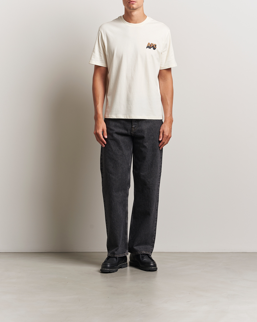Herren | T-Shirts | A.P.C. | 70's Logo T-Shirt Ecru