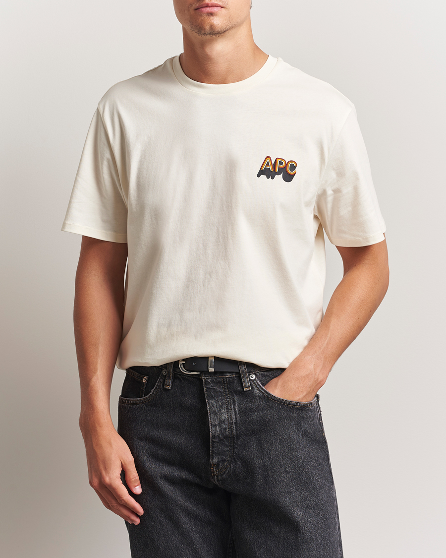 Herren | T-Shirts | A.P.C. | 70's Logo T-Shirt Ecru