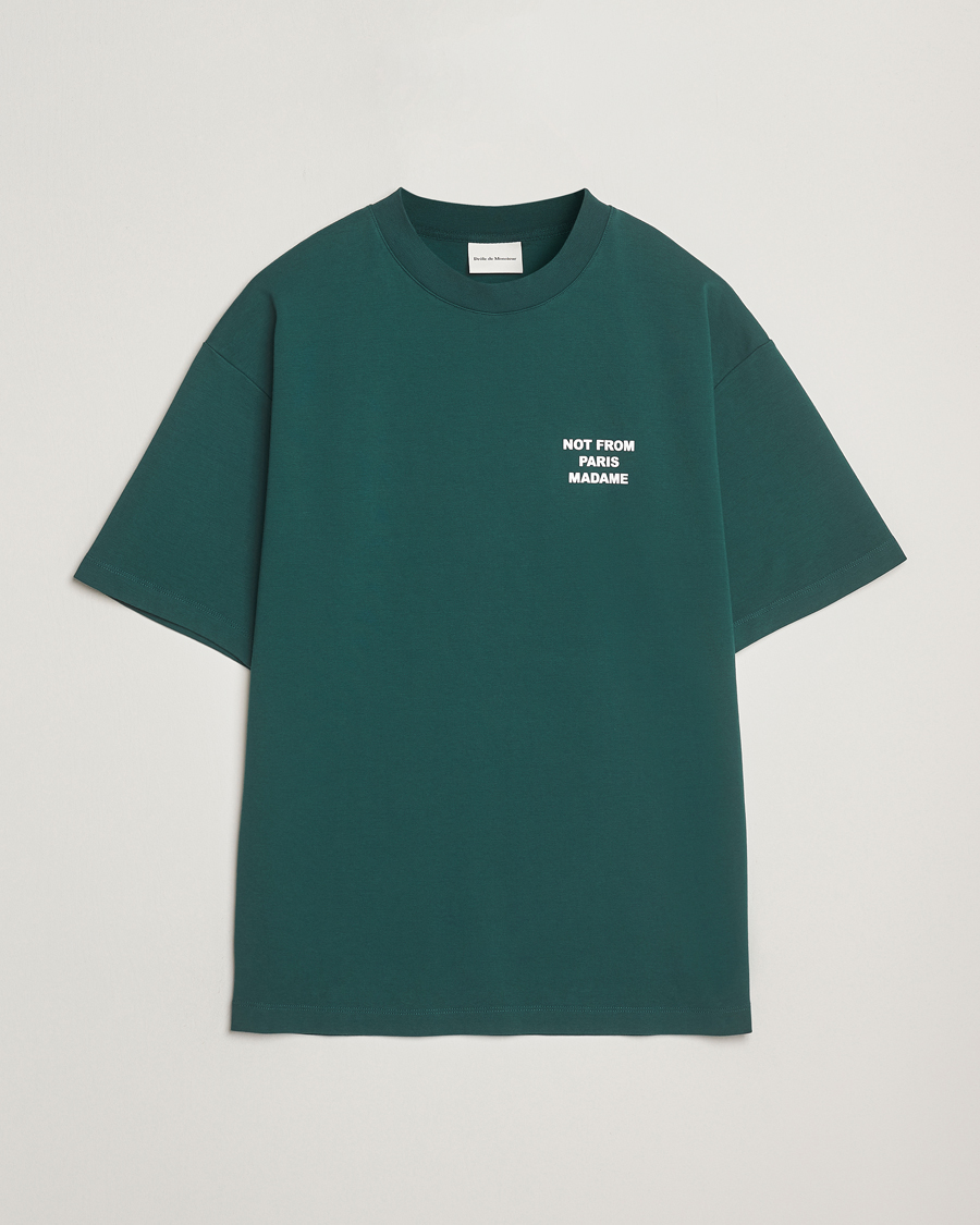 Herren | T-Shirts | Drôle de Monsieur | Slogan T-Shirt Dark Green
