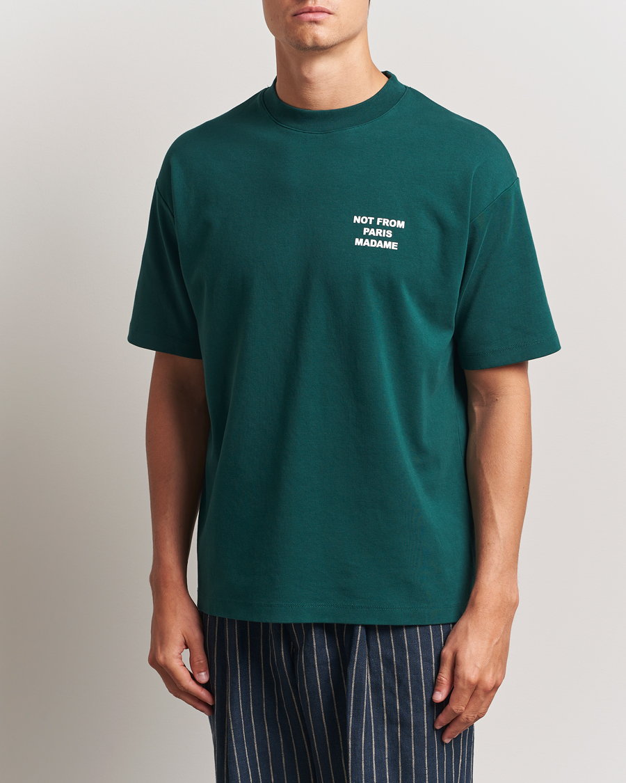 Herren | T-Shirts | Drôle de Monsieur | Slogan T-Shirt Dark Green