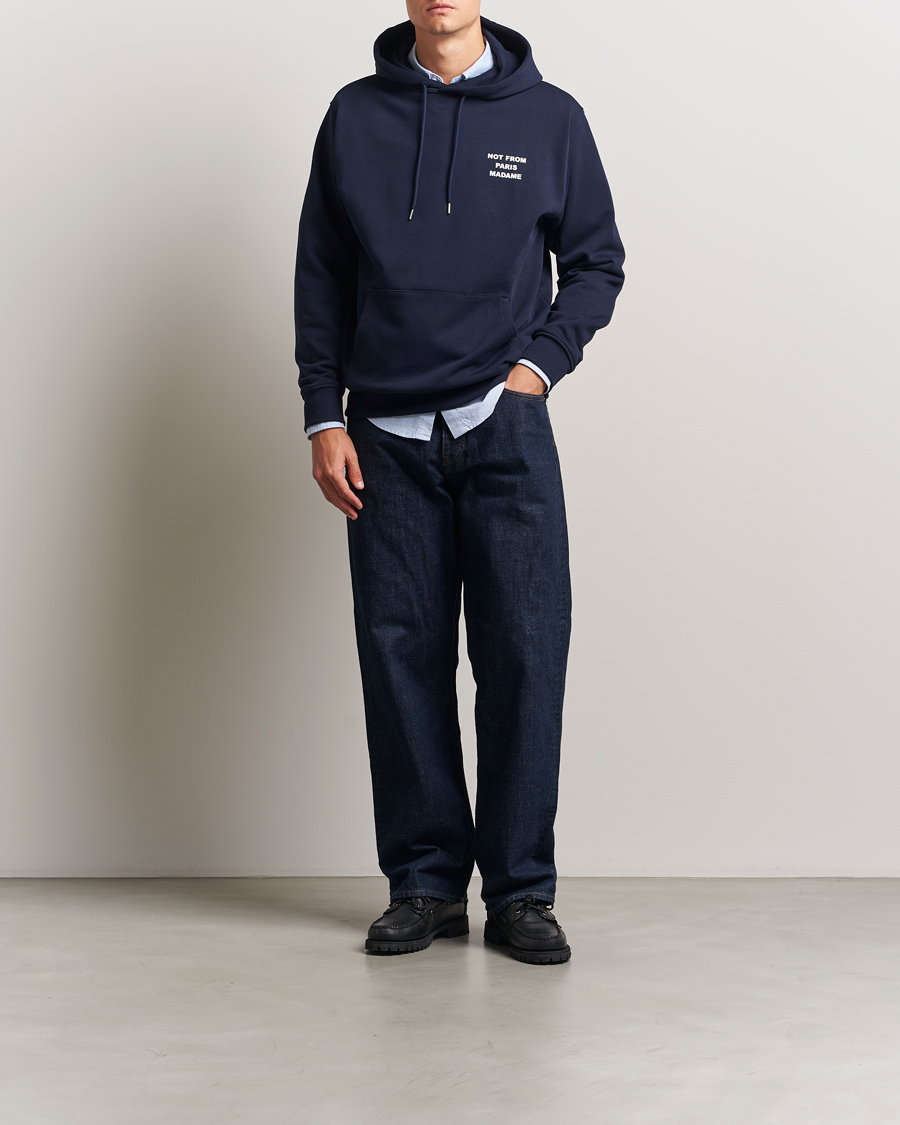 Herren | Pullover | Drôle de Monsieur | Slogan Hoodie Navy