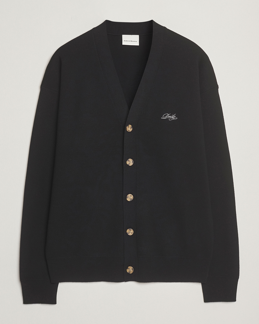 Herren | Pullover | Drôle de Monsieur | Merino Knitted Cardigan Black