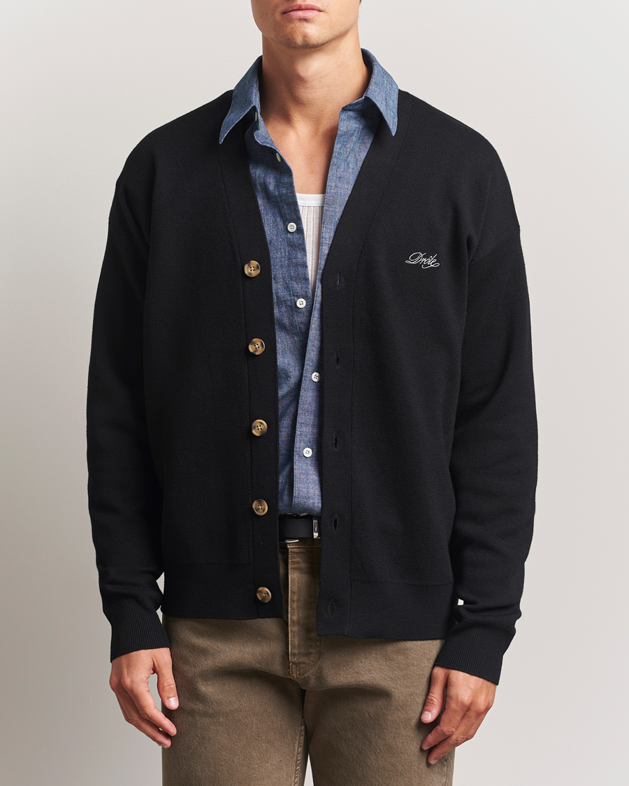 Herren | Pullover | Drôle de Monsieur | Merino Knitted Cardigan Black