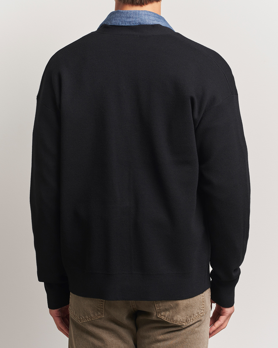 Herren | Pullover | Drôle de Monsieur | Merino Knitted Cardigan Black