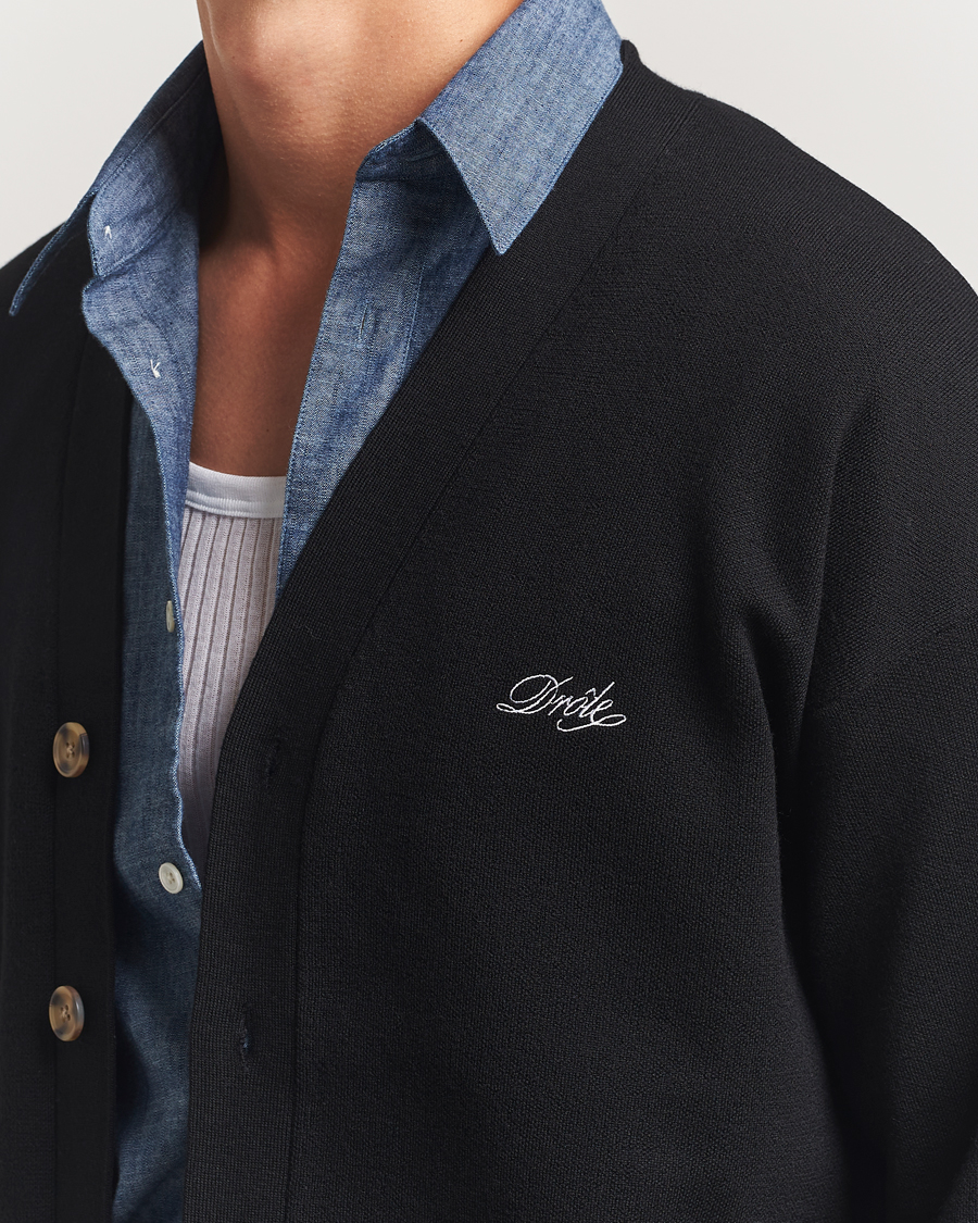Herren | Pullover | Drôle de Monsieur | Merino Knitted Cardigan Black