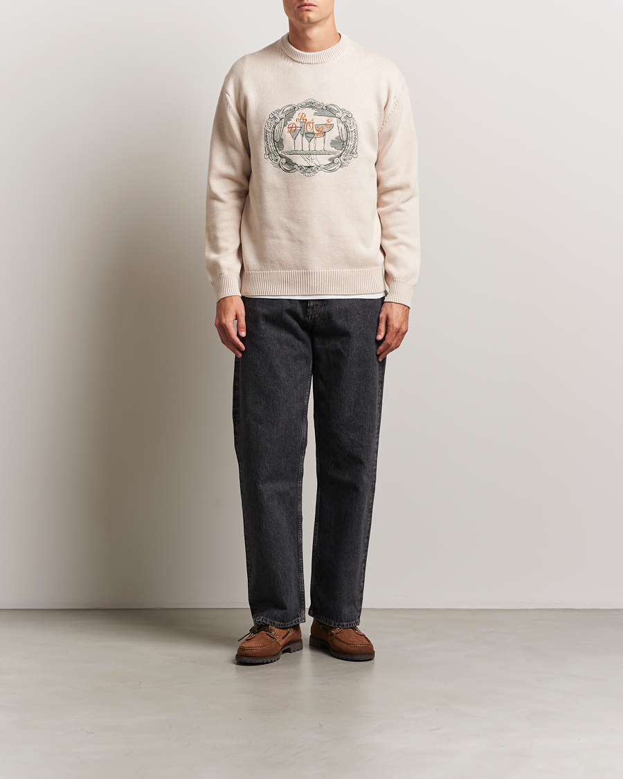 Herren | Pullover | Drôle de Monsieur | Plateau Knitted Sweater Natural Beige