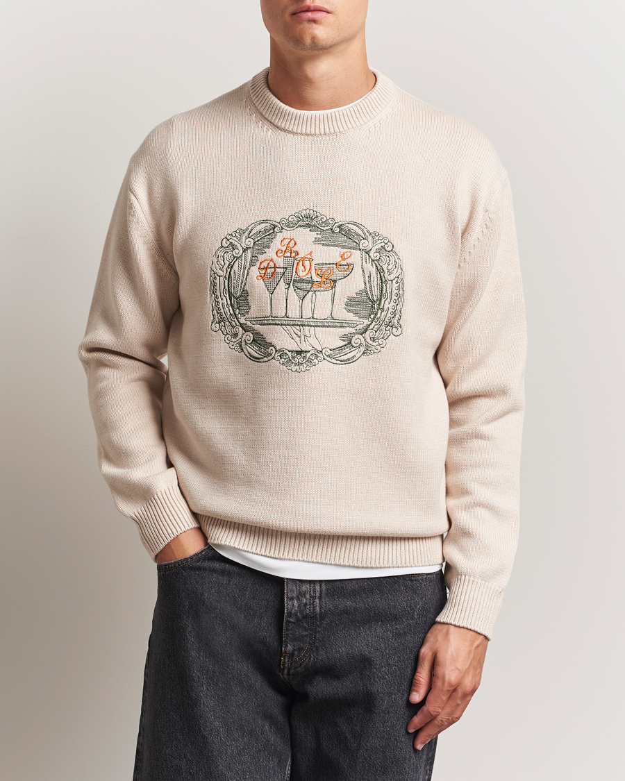 Herren | Pullover | Drôle de Monsieur | Plateau Knitted Sweater Natural Beige