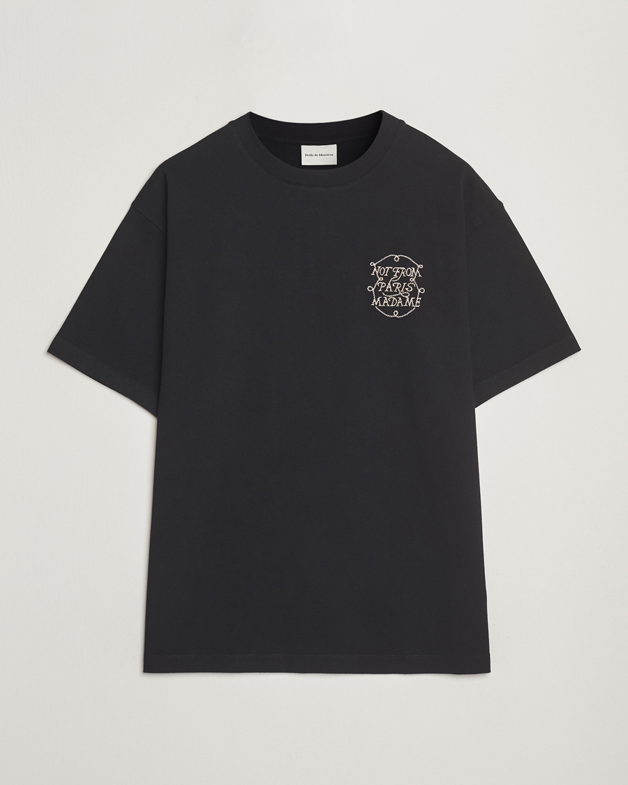 Herren | T-Shirts | Drôle de Monsieur | Slogan Tresses T-Shirt Black