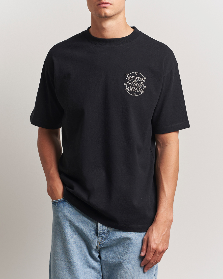 Herren | T-Shirts | Drôle de Monsieur | Slogan Tresses T-Shirt Black