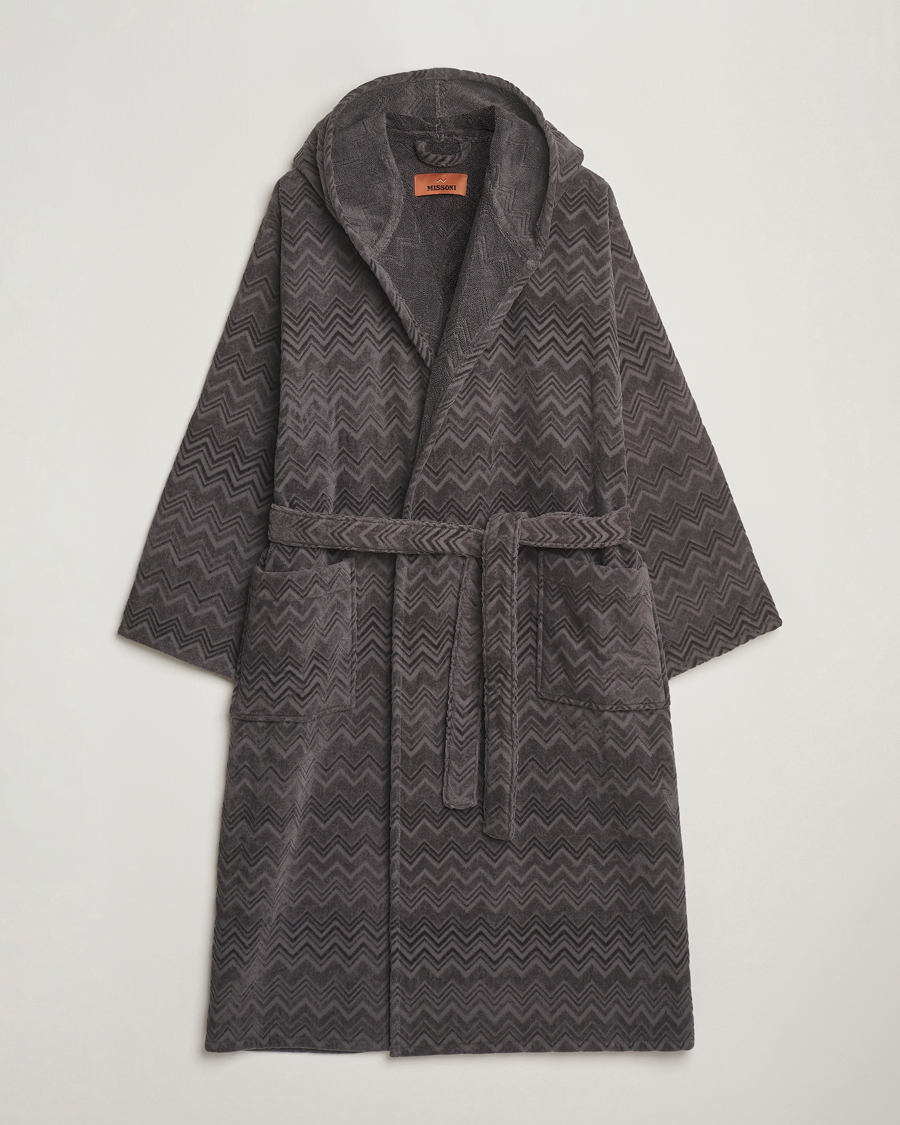 Herren | Schlafanzüge & Bademäntel | Missoni Home | Chalk Bathrobe Anthracite Grey