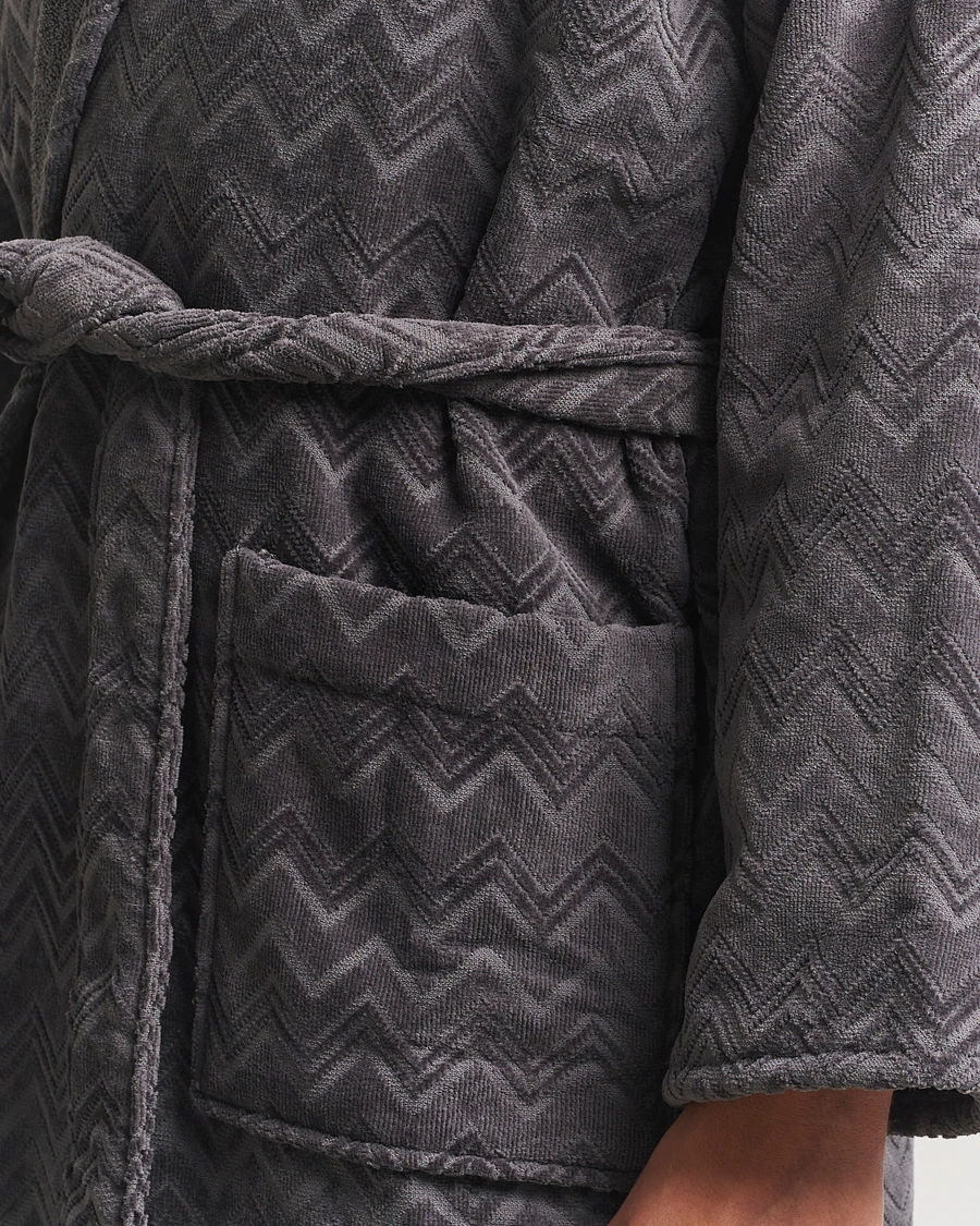 Herren | Schlafanzüge & Bademäntel | Missoni Home | Chalk Bathrobe Anthracite Grey