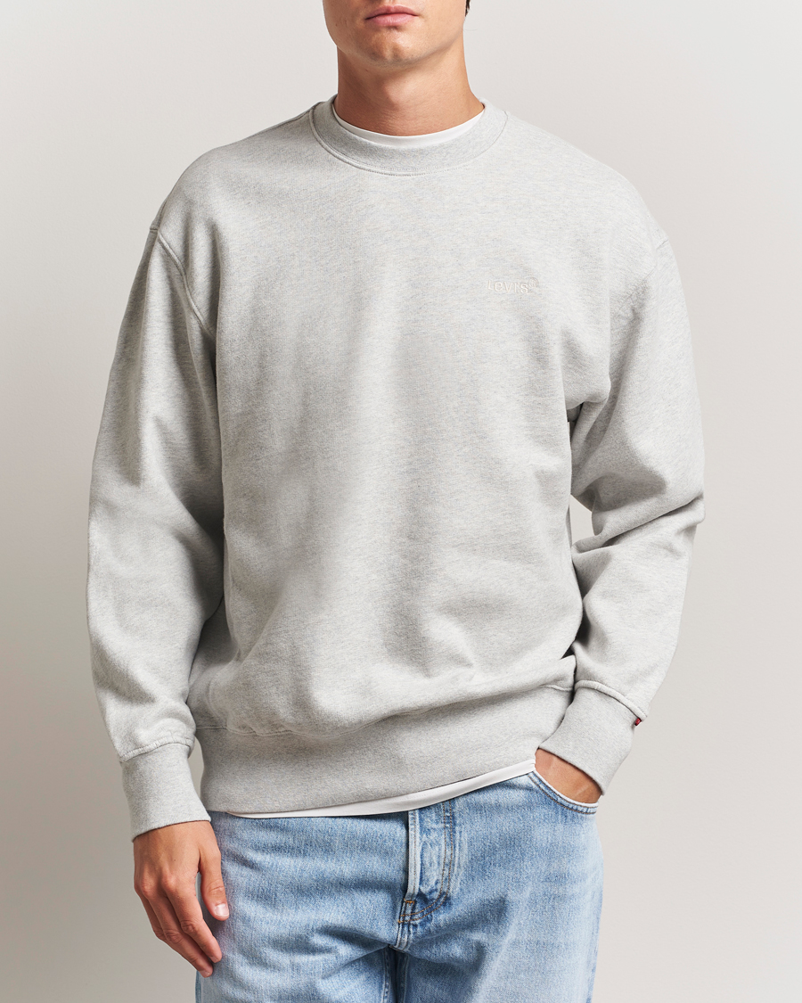 Herren | Pullover | Levi's | Authentic Crew Neck Sweatshirt Light Grey Heather