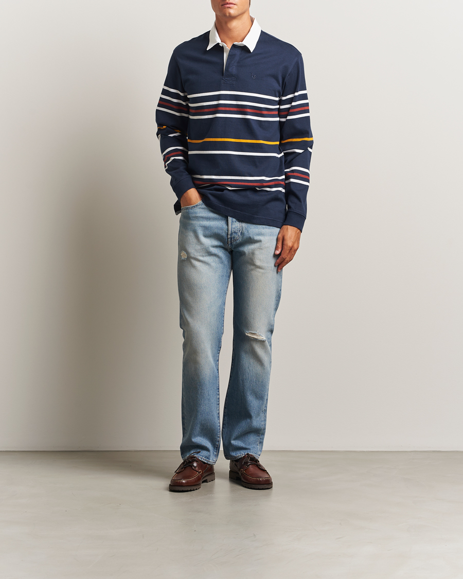 Herren | Pullover | Levi's | Union Striped Rugby Sweater Navy Blazer