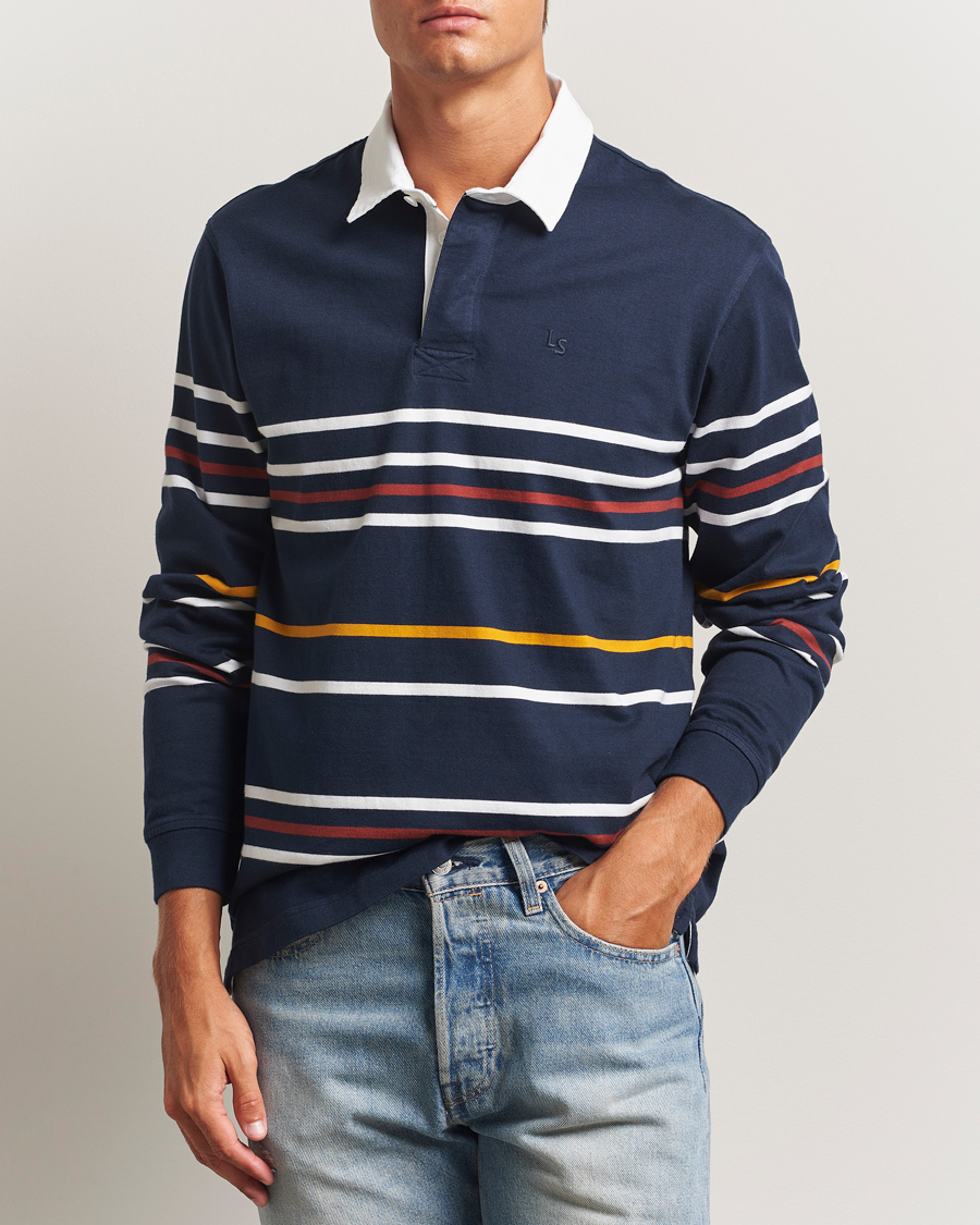Herren | Pullover | Levi's | Union Striped Rugby Sweater Navy Blazer