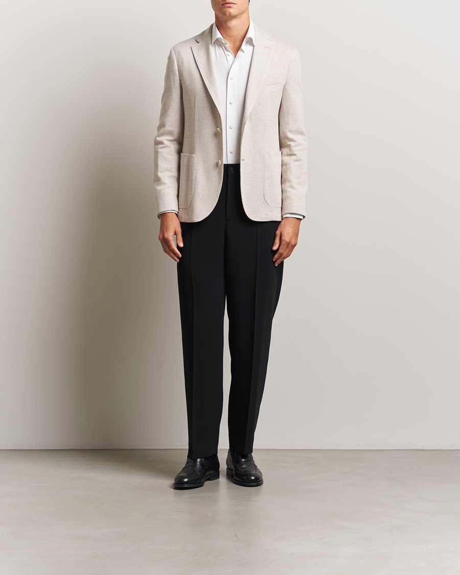 Herren | Sakkos | BOSS BLACK | Hanry Cotton Pepita Blazer Medium Beige