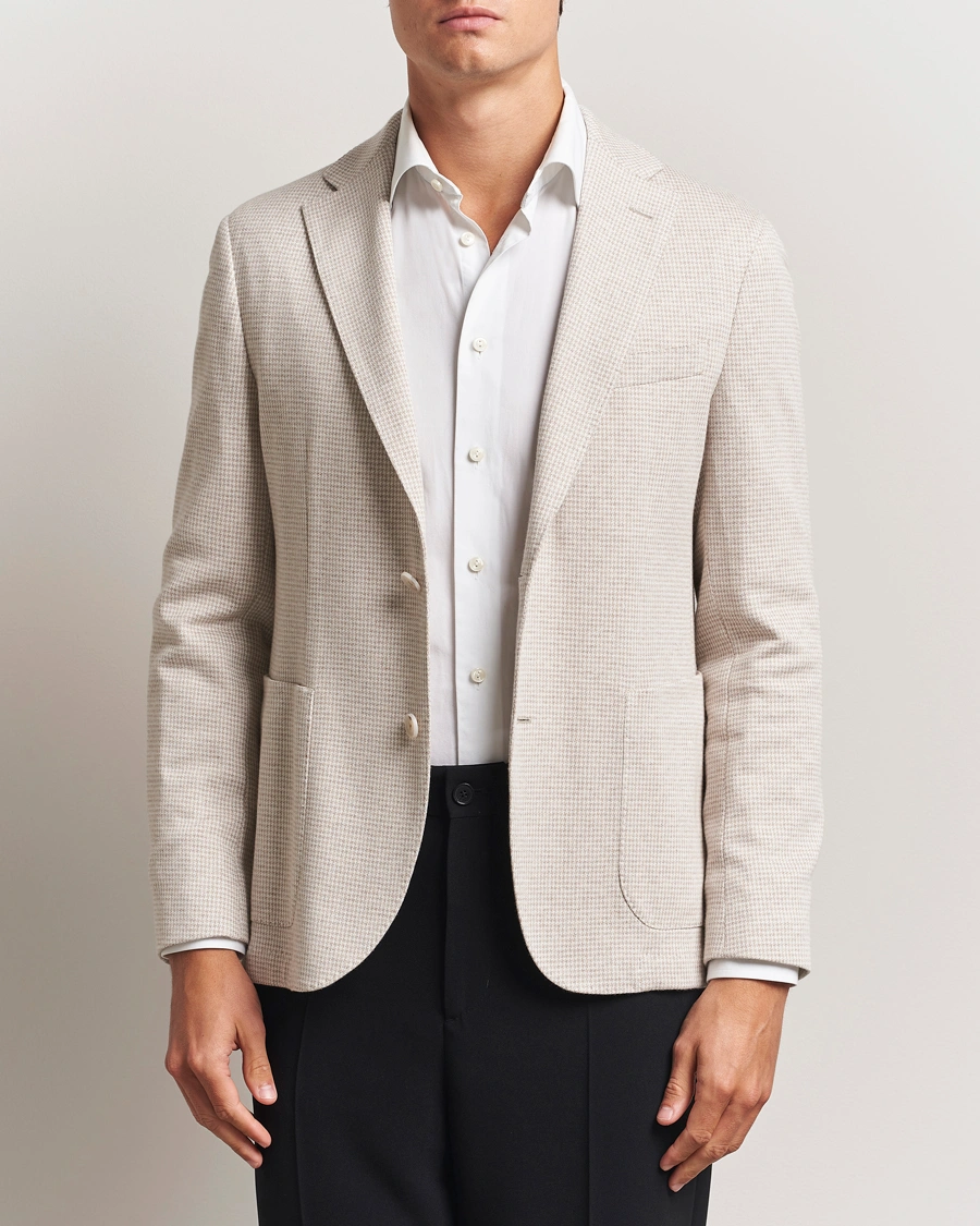 Herren | Sakkos | BOSS BLACK | Hanry Cotton Pepita Blazer Medium Beige