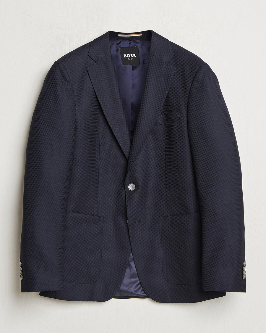 Herren | Sakkos | BOSS BLACK | Hutson Structured Blazer Dark Blue