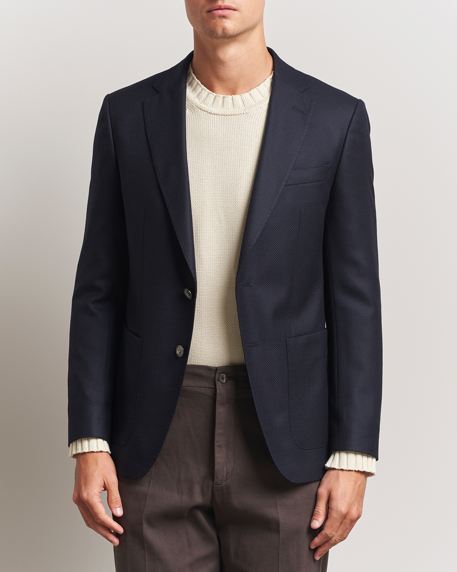 Herren | Sakkos | BOSS BLACK | Hutson Structured Blazer Dark Blue