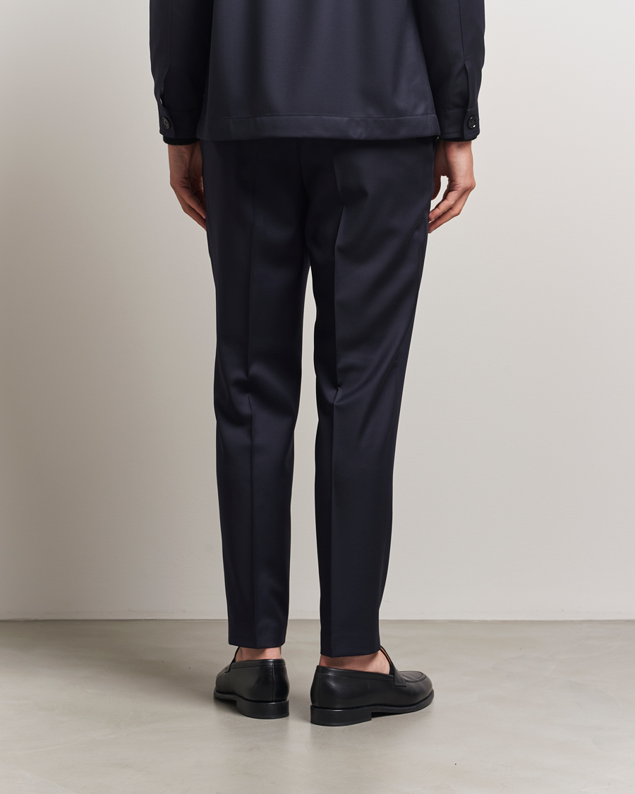 Herren | Hosen | BOSS BLACK | Perin Pleated Trousers Dark Blue