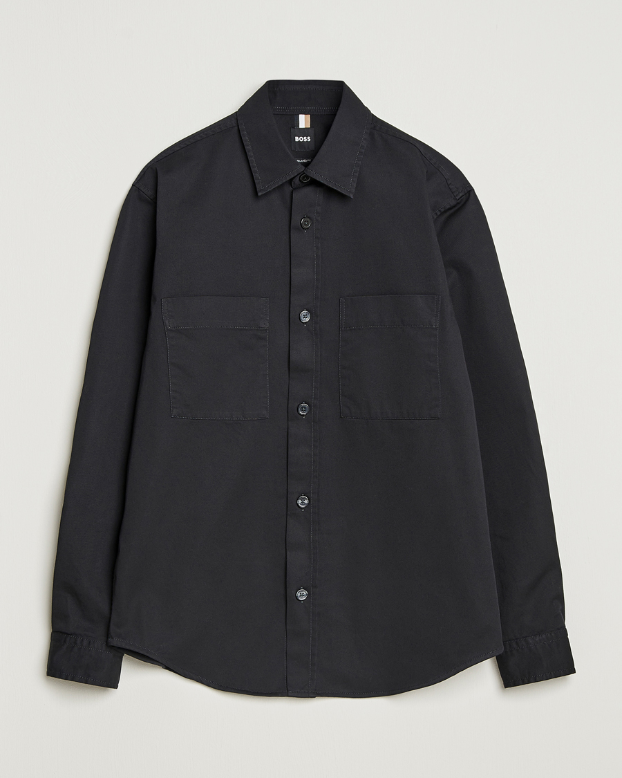 Herren | Hemden | BOSS BLACK | Owen Overshirt Black