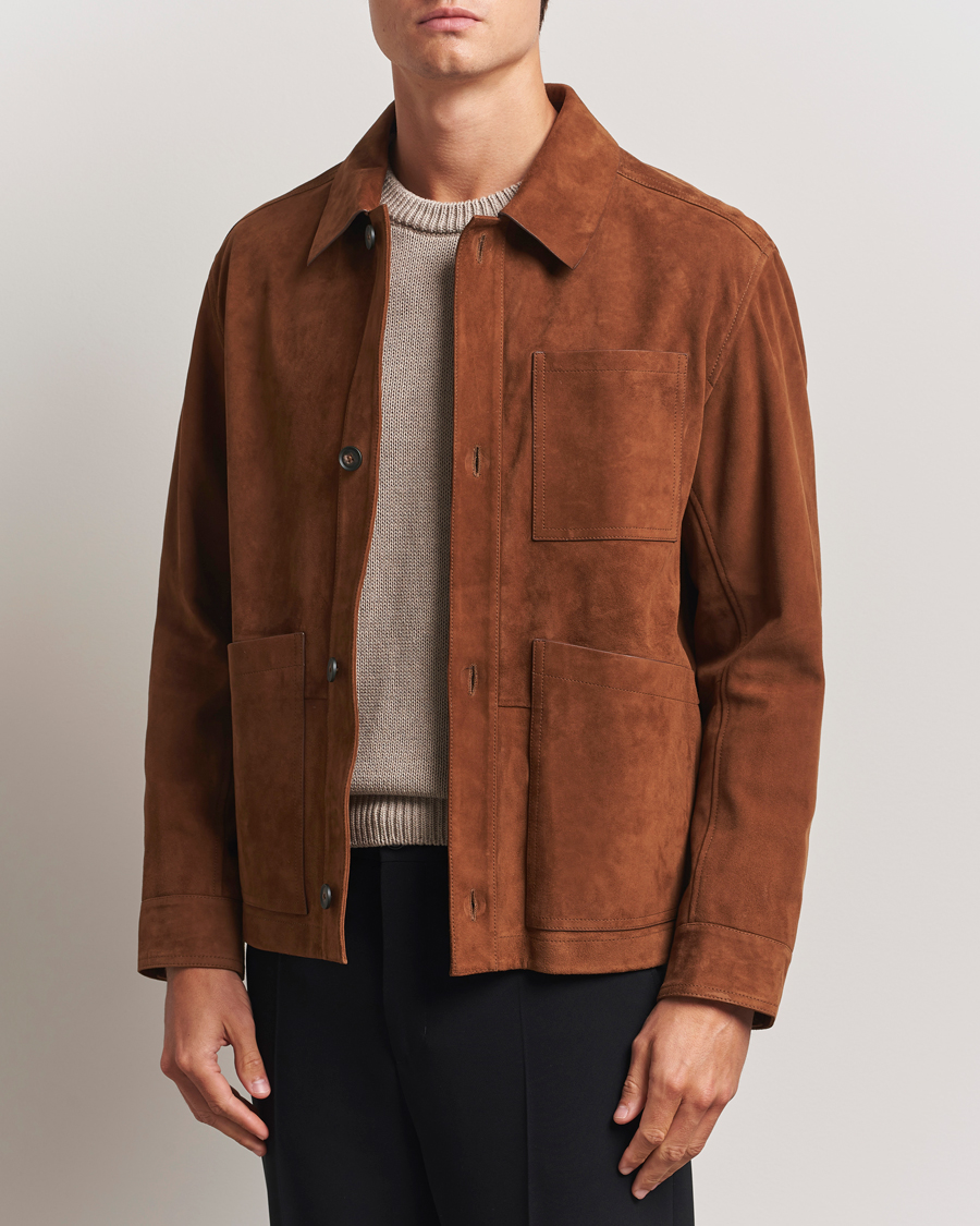 Herren | Jacken | BOSS BLACK | Markuedo Suede Jacket Medium Brown