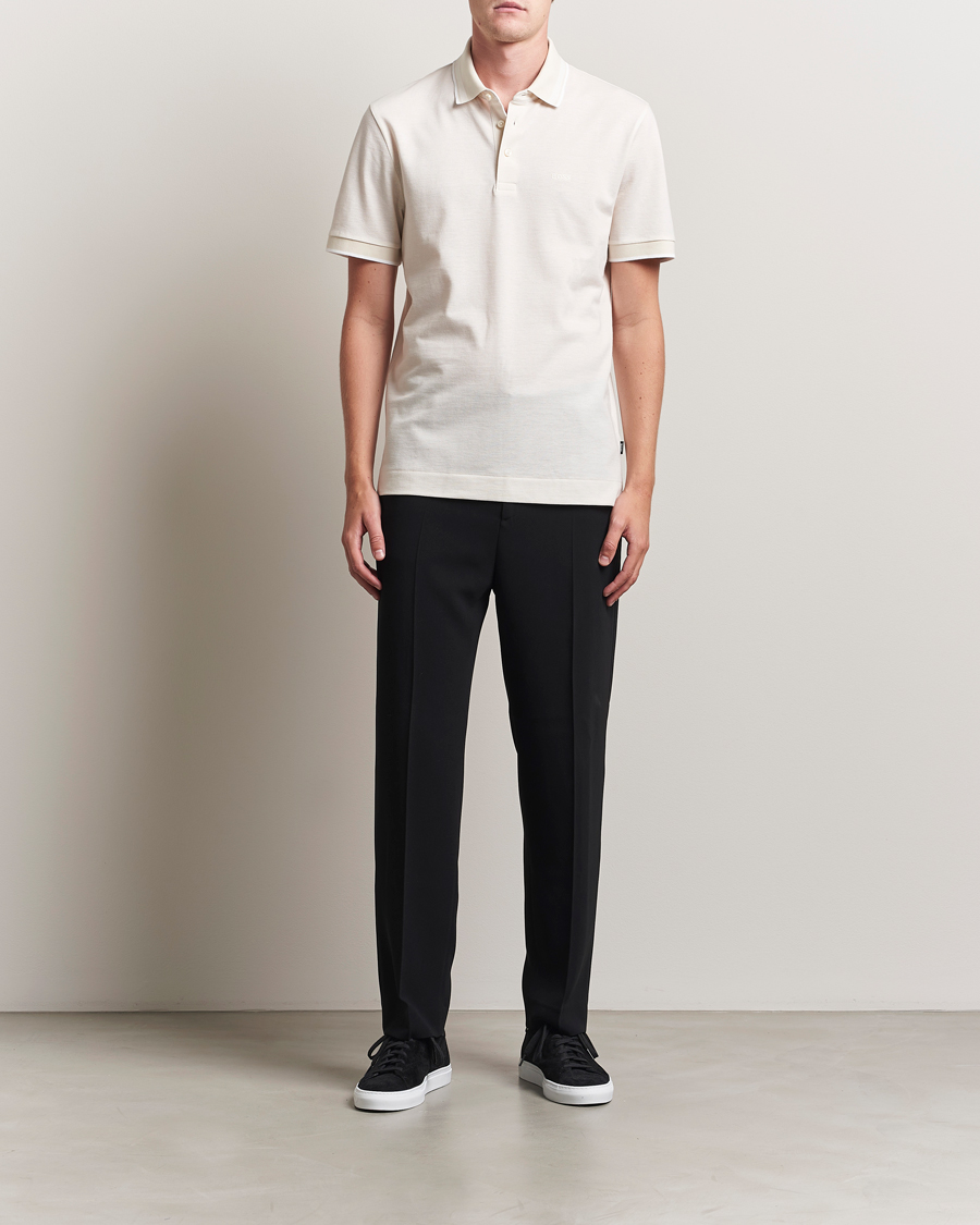 Herren | Poloshirts | BOSS BLACK | Prout Polo Open White