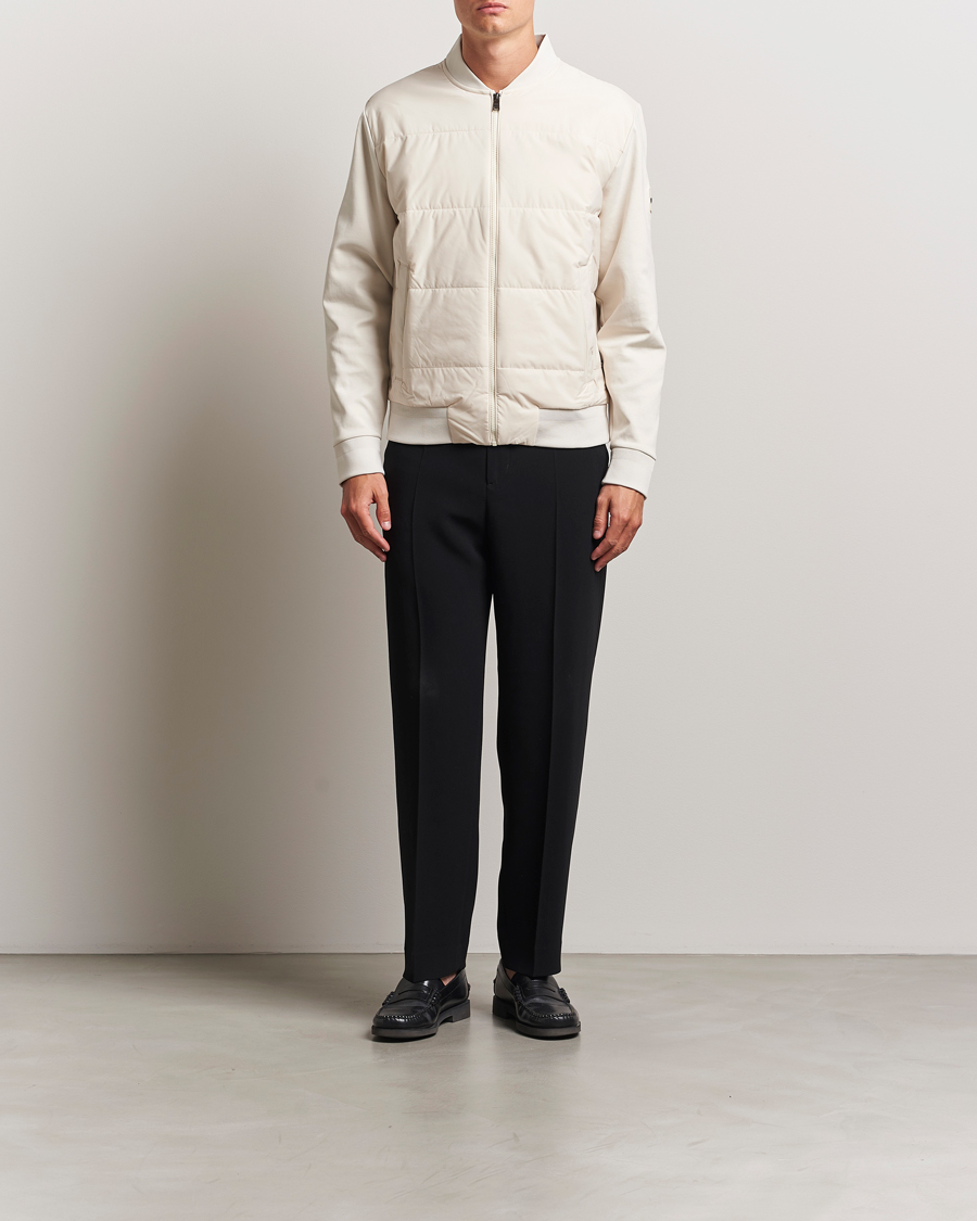 Herren | Pullover | BOSS BLACK | Skiles Hybrid Full Zip Open White