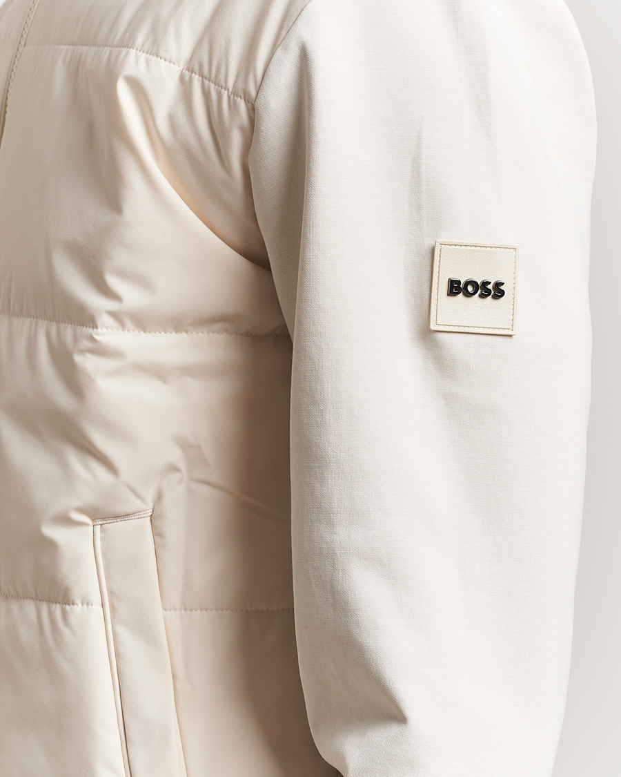 Herren | Pullover | BOSS BLACK | Skiles Hybrid Full Zip Open White