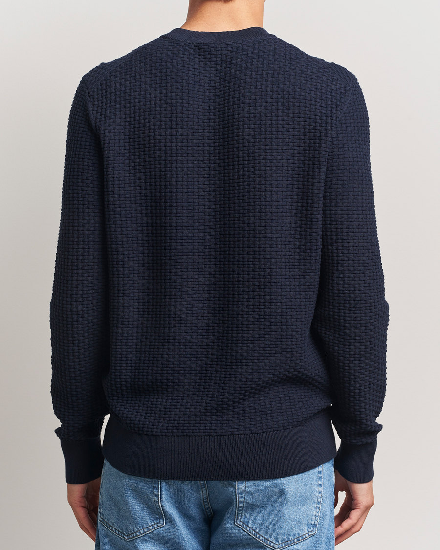 Herren | Pullover | BOSS BLACK | Imberto Structured Knitted Sweater Dark Blue