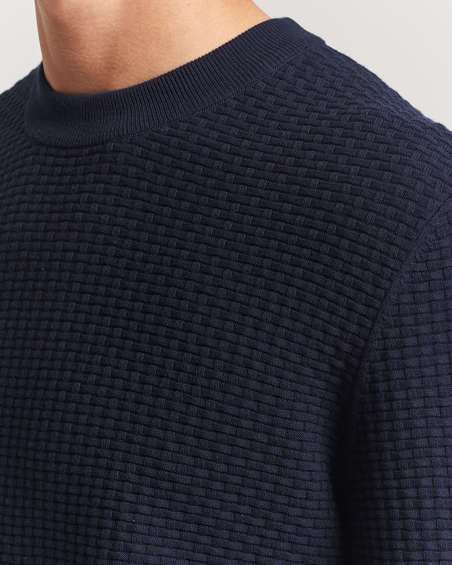 Herren | Pullover | BOSS BLACK | Imberto Structured Knitted Sweater Dark Blue