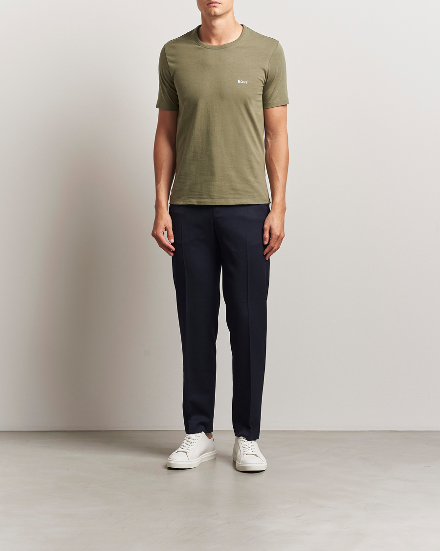 Herren | T-Shirts | BOSS BLACK | 3-Pack Crew Neck T-Shirt Grey/Green/Black
