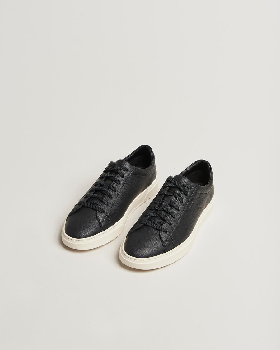 Herren | Sneaker | BOSS BLACK | Kieran Grained Leather Sneaker Black