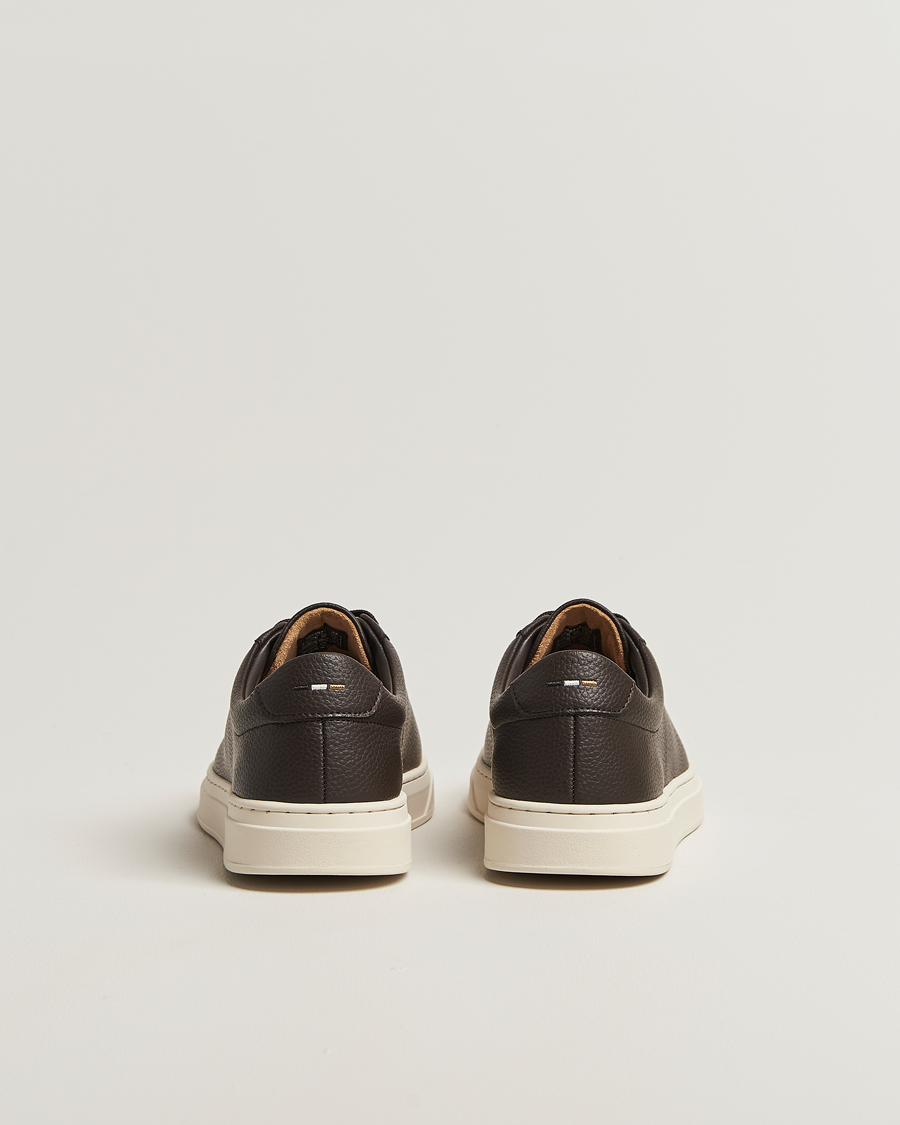 Herren | Sneaker | BOSS BLACK | Kieran Grained Leather Sneaker Dark Brown