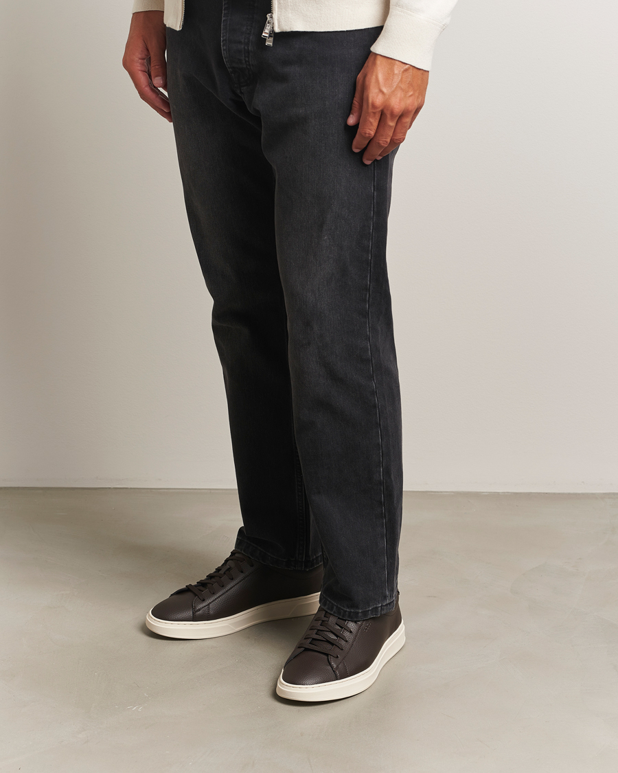 Herren | Sneaker | BOSS BLACK | Kieran Grained Leather Sneaker Dark Brown
