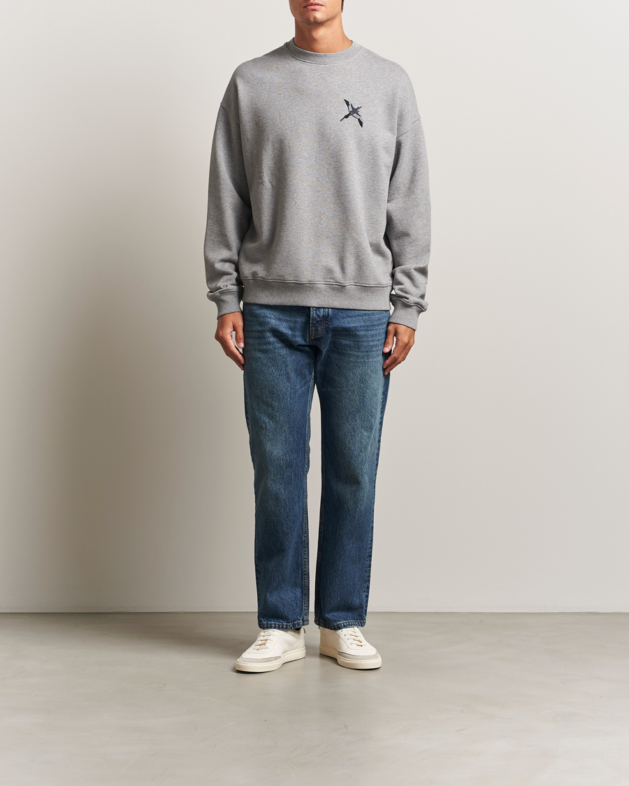 Herren | Pullover | Axel Arigato | Micro Bee Bird Sweatshirt Grey Melange