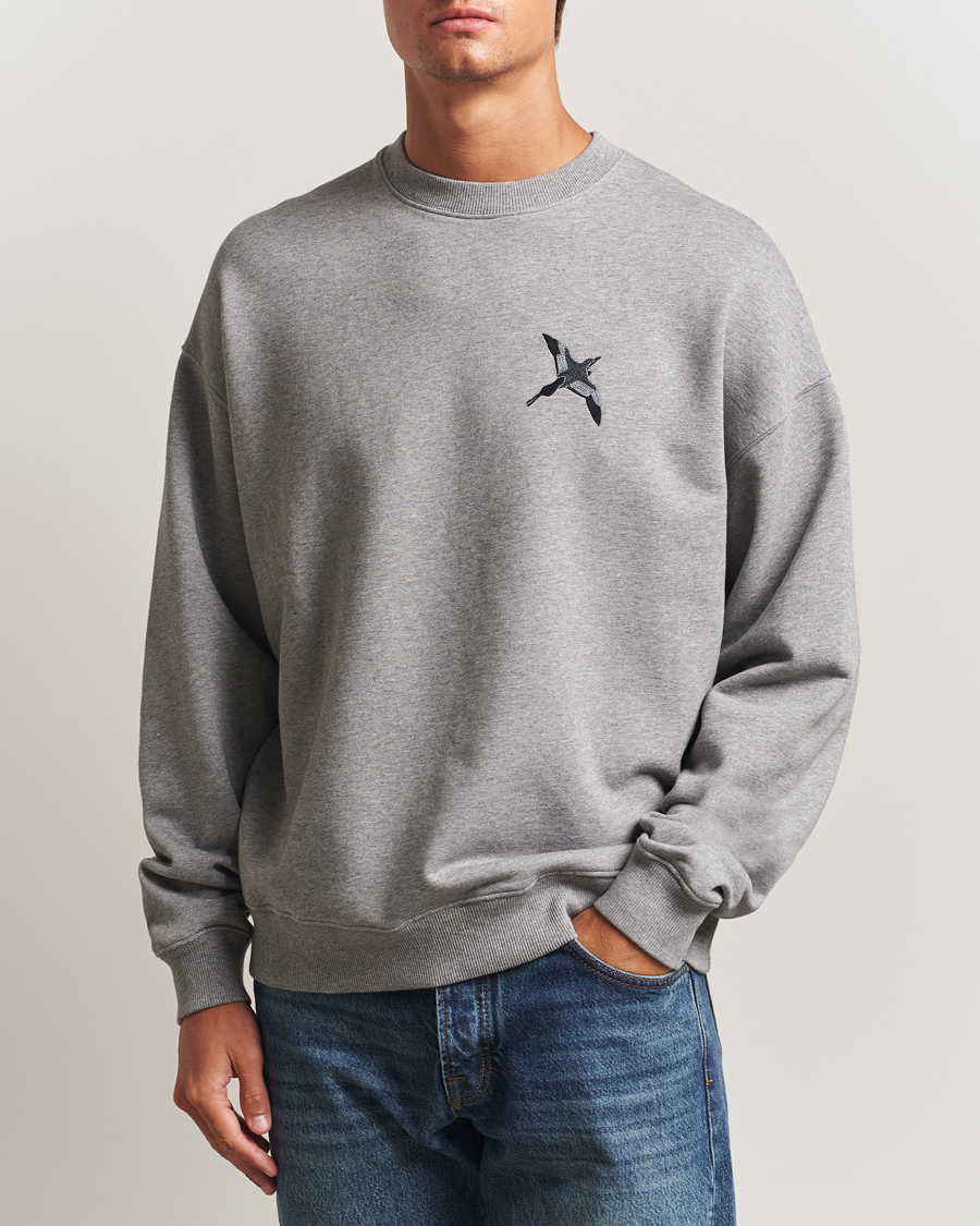 Herren | Pullover | Axel Arigato | Micro Bee Bird Sweatshirt Grey Melange