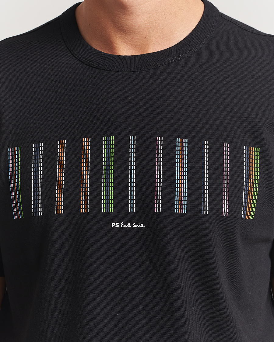 Herren | T-Shirts | PS Paul Smith | Striped Crew Neck T-Shirt Black