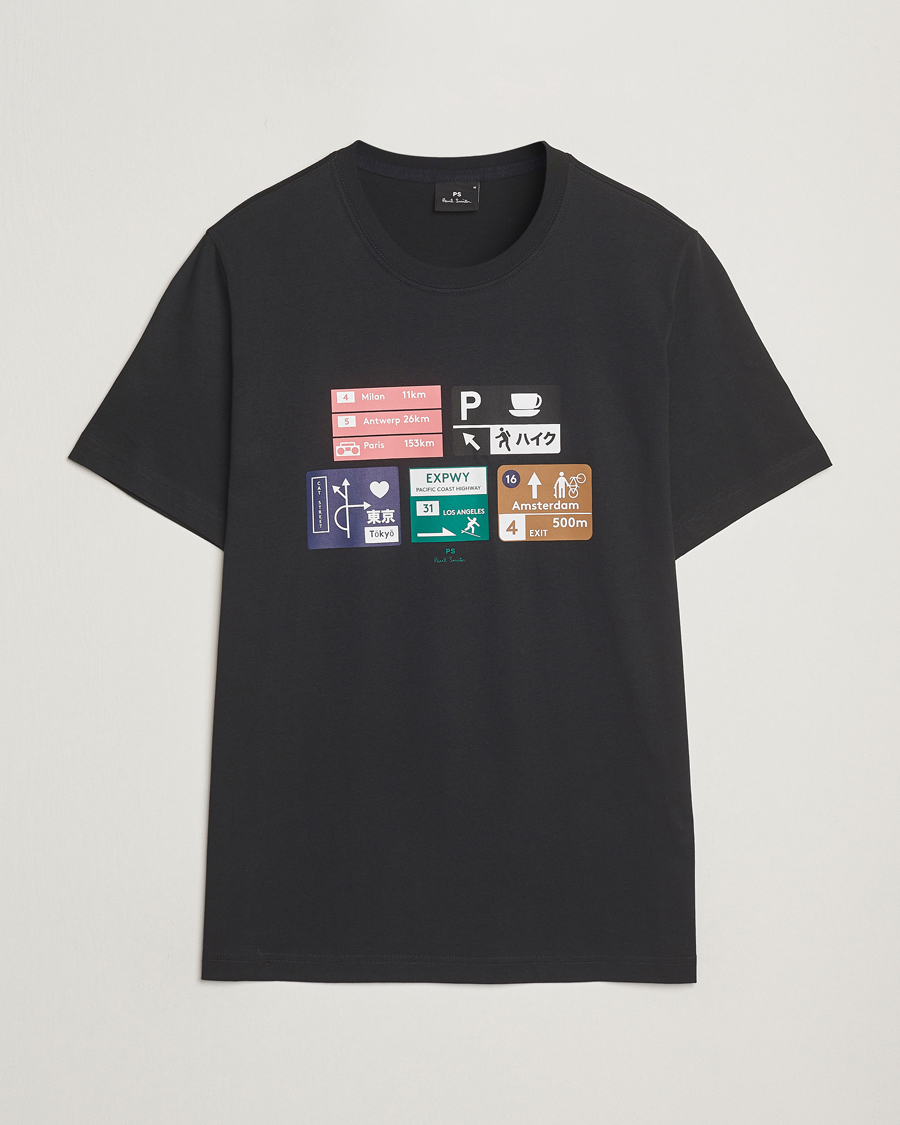 Herren | T-Shirts | PS Paul Smith | Road Signs Crew Neck T-Shirt Black