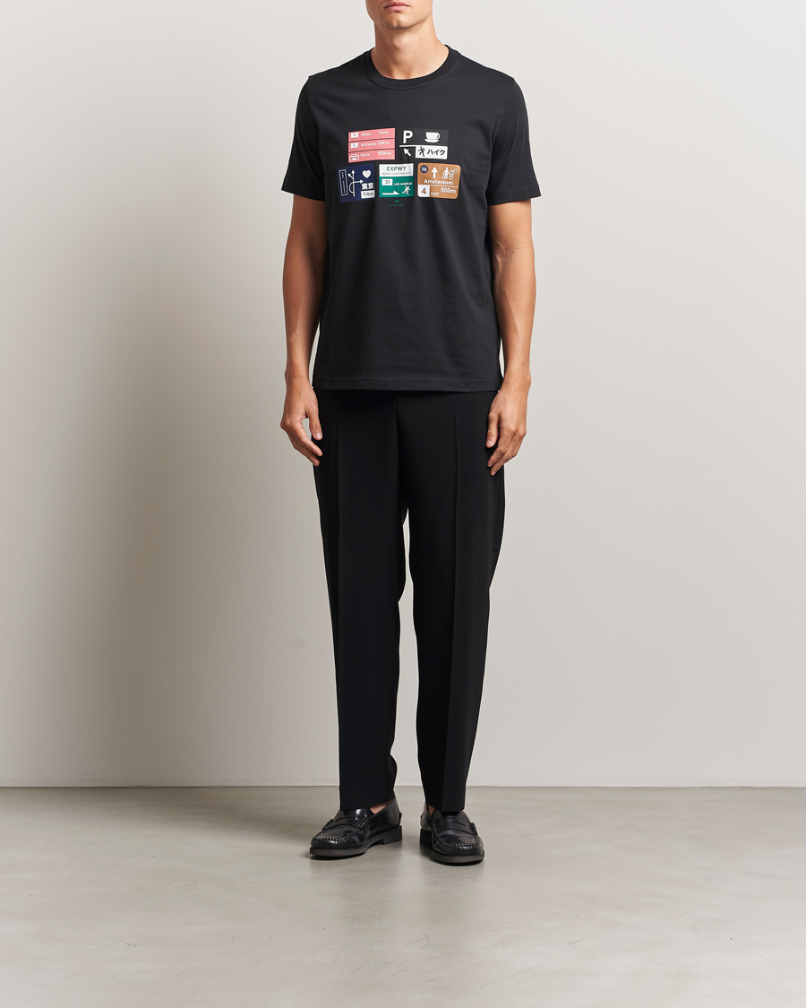 Herren | T-Shirts | PS Paul Smith | Road Signs Crew Neck T-Shirt Black
